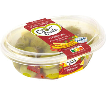 CROC&rsquo; FRAIS – Olives entières cassées à l&rsquo;Ail 250g