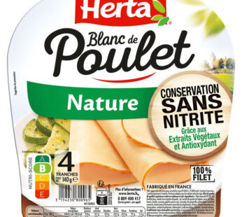 HERTA – Blanc de poulet sans nitrite 140 g
