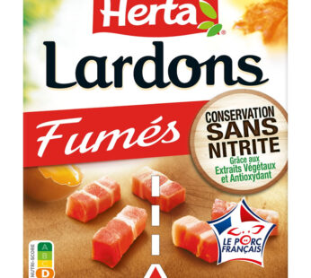 HERTA – Lardons fumés sans nitrite (2 x 75 g)