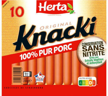 HERTA Knacki – Saucisses de Strasbourg sans nitrite (350 g)