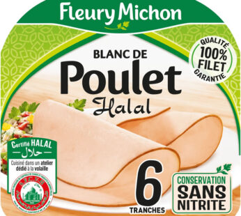 FLEURY MICHON – Blanc de poulet sans nitrite halal 180 g