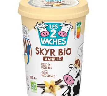 LES 2 VACHES – Skyr à la vanille 0% M.G bio