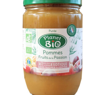 PLANET BIO – Dessert pomme et passion sans sucres ajoutés bio 630 g
