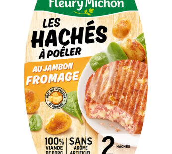 FLEURY MICHON – Hachés de jambon et fromage à poêler 2 x 90 g