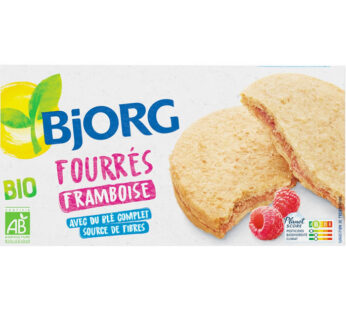 BJORG – Biscuits fourrés à la framboise bio 175g