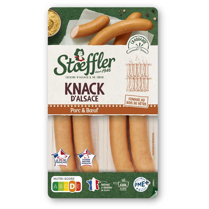 STOEFFLER Saucisses d'Alsace au porc et bœuf