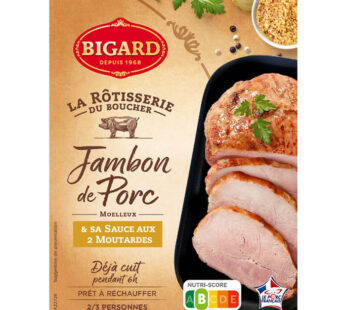 BIGARD – Jambon de porc et sauce aux 2 moutardes 400 g