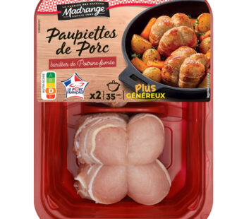 MADRANGE – Paupiettes de porc bardées de poitrine fumée 2 x 160 g