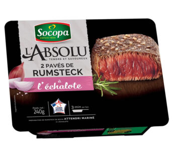 SOCOPA L&rsquo;Absolu – Pavés de rumsteck à l&rsquo;échalote 2 x 120 g