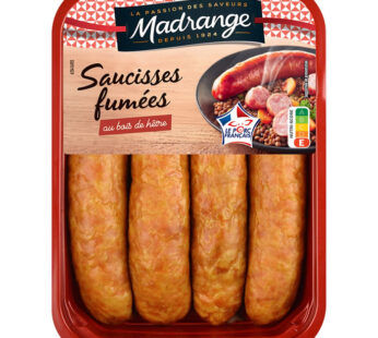 MADRANGE – Saucisses fumées au bois de hêtre 4 x 90 g