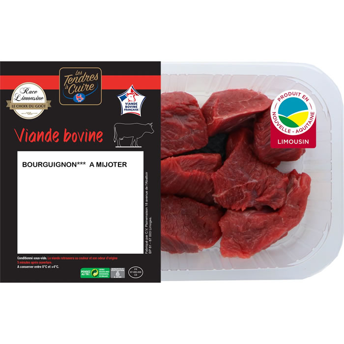 Bœuf bourguignon *** race Limousine à mijoter 450 g